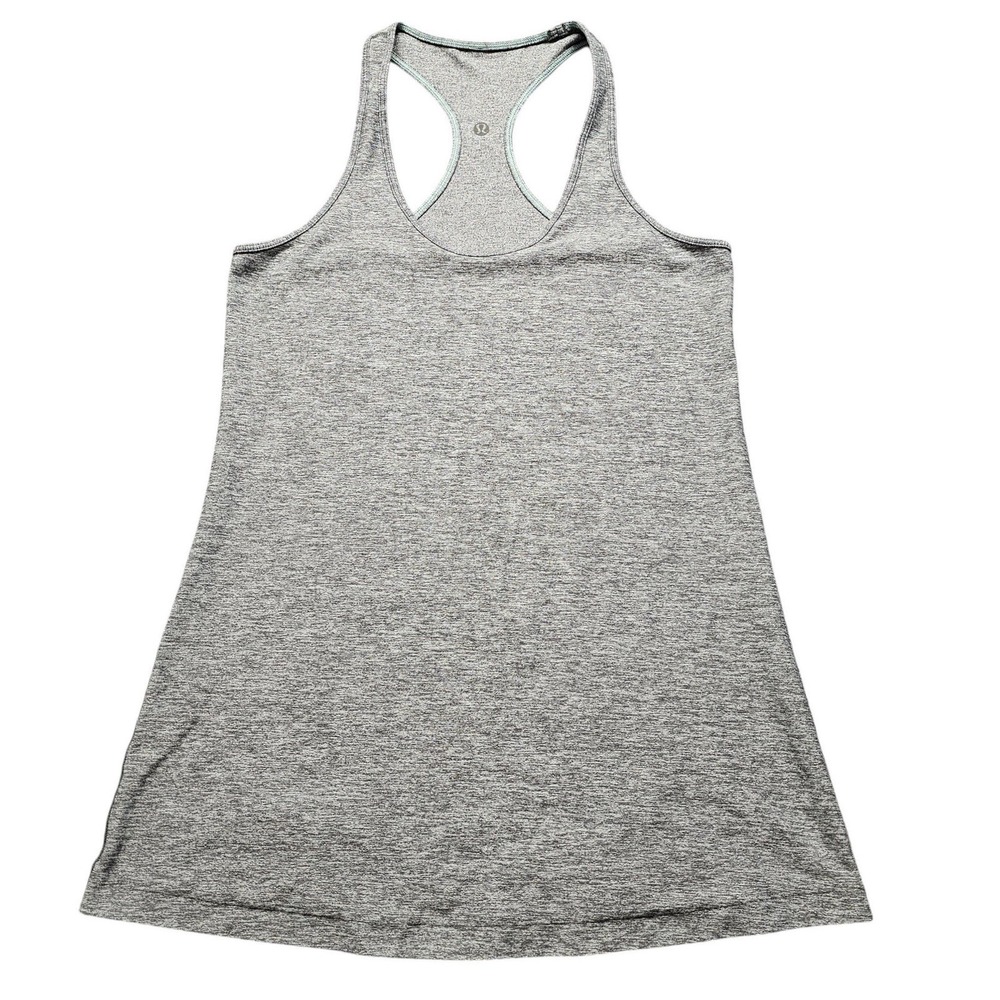 Lululemon Tank Top Womens Heathered Gray Space Dye Racerback Workout Relaxed Fit